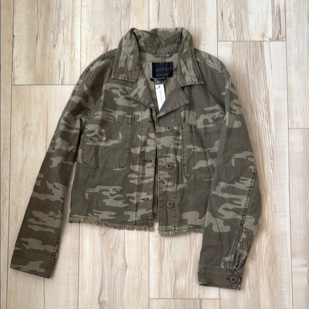 Anthropology Sanctuary Olive Camouflage light summer Jacket